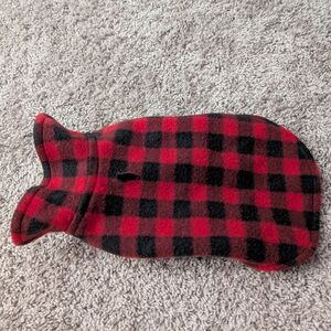Red and Black Plaid Winter Dog Coat